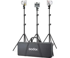 Apšvietimo įranga - Godox ML100BI KIT3 LED vaizdo šviesa reguliuojama 2800K-6500K