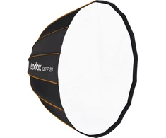 Apšvietimo Įranga - Godox Quick Release Parabolic Softbox QR PF120, Profoto Mount, Sidabrinis