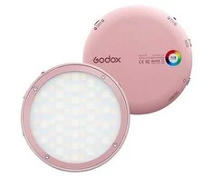 Apšvietimo Įranga - Godox R1 Mobile RGB LED Light, RGB &amp; CCT Modes, 14 Effects, Rožinė