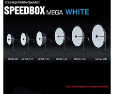 Apšvietimo įranga - SMDV Speedbox Mega 130 Softbox 130cm Bowens Mount Baltas