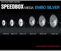 Apšvietimo įranga - SMDV Speedbox Mega 140 Softbox Bowens Mount 140cm Sidabrinis