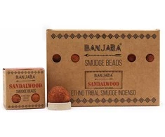 Banjara smilkalų karoliukai su santalmedžio kvapu – meditacijai | Ancient Wisdom