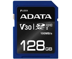 Atminties Kortelė - ADATA ASDX128GUI3V30S-R 128 GB SDXC Juoda, Mėlyna 100 MB/s Skaityti 60 MB/s Rašyti