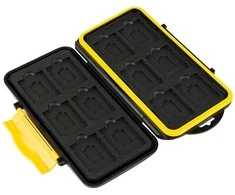 Atminties kortelė Atminties Kortelių Dėklas - MITOYA 12 SD &amp; 12 Micro SD Kortelių Patvarus ABS Plastikas Geltonas