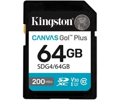 Atminties Kortelė - Kingston Canvas Go! Plus 64GB SDXC 200MB/s UHS-I V30