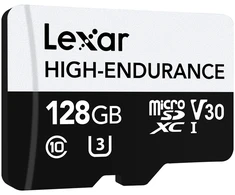 Atminties Kortelė - Lexar High-Endurance Micro SDHC/Micro SDXC 128GB 100MB/s Skaitymas 45MB/s Rašymas