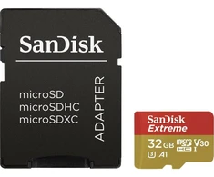 Atminties kortelė - SanDisk Extreme 32 GB UHS-I Micro SDHC V30 A1 Su Adapteriu