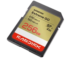 Atminties Kortelė - SanDisk Extreme GO 256 GB SDXC UHS-I 230 MB/s Skaityti 150 MB/s Rašyti