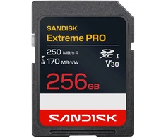 Atminties Kortelė - SanDisk Extreme Pro 256 GB SDXC UHS-I 250 MB/s Skaitymas, 170 MB/s Rašymas
