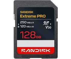 Atminties Kortelė - SanDisk Extreme PRO SD UHS-I 128 GB 250 MB/s Skaitymas 250 MB/s Rašymas