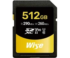 Atminties kortelė - Wise 512GB SDXC UHS II V90 290MB/s 260MB/s