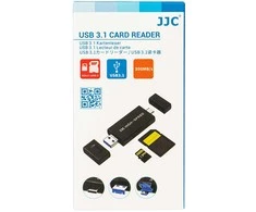 Atminties kortelių skaitytuvas - JJC CR UTC4AC USB 3.1, Dual SD/Micro SD, 312MB/s, Juoda