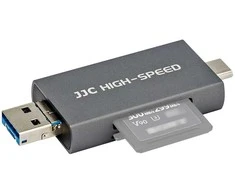 Atminties kortelių skaitytuvas - JJC CR UTC4AC Dual Slot USB 3.1 312MB/s Pilka