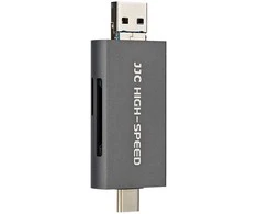 Atminties kortelių skaitytuvas - JJC CR UTC4AC Dual Slot USB 3.1 312MB/s Pilka