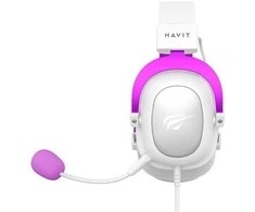 Havit H2002d - žaidimams ausinės, baltas ir violetinė