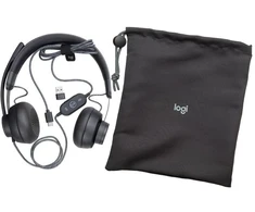 Ausinės - Logitech Zone Ausinės su laidu, Dviejų Triukšmo Slopinimo Mikrofonų, Teams Sertifikuotos