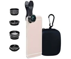 Ausinės Telefono Objektyvas - Apexel APL-DG5H 5-in-1 Rinkinys su Makro, Platus, Telefoto, Fish Eye, CPL