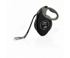 FLEXI Giant Tape Juodas Edition - automatinis šunų pavadėlis - 8 m