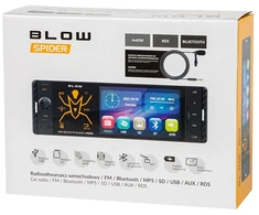 Automobilinė Garso Imtuvas - BLOW Spider 4" MP5/USB/Micro SD/Bluetooth FM Radijas Juodas