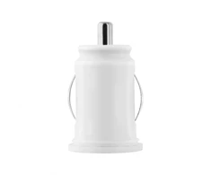 TOTI Dual USB Car Charger with micro usb cable 1m 2.1 A, Baltas