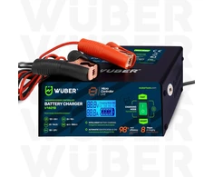 Microprocessor-controlled car battery charger 10 A 6–150 Ah 2–24 V W14018 WUBER