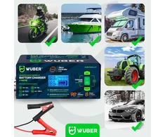 Microprocessor-controlled car battery charger 10 A 6–150 Ah 2–24 V W14018 WUBER