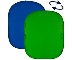 Backdrop - Lastolite Chromakey 1.5x1.8m Dvipusis Mėlynas/Zalias