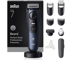 Barzdaskutė Barzdos Kirpimo Mašinėlė - Braun BeardTrimmer 7 BT7540 2 cm Juoda Mėlyna
