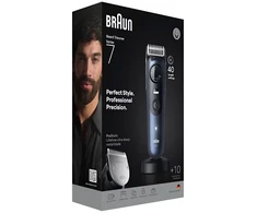 Barzdaskutė Barzdos Kirpimo Mašinėlė - Braun BeardTrimmer 7 BT7540 2 cm Juoda Mėlyna