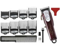 Barzdaskutė Plaukų Kirpimo Mašinėlė - Wahl Cordless Magic Clip, 4 cm Peilio Plotis, 100 Min Veikimo Laikas, Bordo