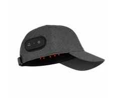 Plaukų džiovintuvas Šviesos Terapijos Kepurė - Lunni Raudonos Ir Artimosios Infraraudonosios Šviesos 158 LED 660 nm/850 nm 2 000 mAh Pilka Džinsinė