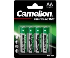 Baterija - Camelion AA Super Heavy Duty Cinko-Anglies 1.5V 4 Pakas
