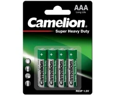 Baterija - Camelion AAA Super Heavy Duty Cinko-Karbono 1.5V 4 Pakelis