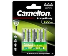 Baterija - Camelion AlwaysReady AAA 1.2V Įkraunama 600mAh 4 vnt.