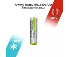 Baterija - Camelion AlwaysReady AAA 800mAh 1.2V Įkraunama 4 vnt.