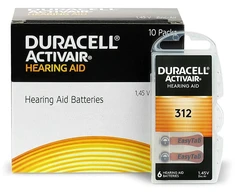 Baterija - Duracell 312 Cinko-Oras Klausos Aparato Baterijos, 6 vnt.