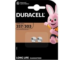 Baterijos - Duracell 357 303 SR44 Sidabro Oksido 1,5 V, 2 vnt.