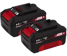 Baterija - Einhell 18V 4.0Ah Ličio Jonų Baterijų Rinkinys 2 vnt. Juoda/Raudona
