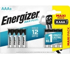 Baterija - Energizer AAA Max Plus 1.5V 11g, 10 metų galiojimas, 8 vnt.