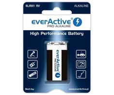 Baterija - EverActive 6LR61 Pro 9 V Šarminės 4 vnt.
