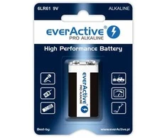 Baterija - EverActive 6LR61 Pro 9 V Šarminės 4 vnt.