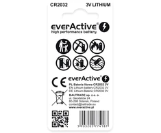 Baterija - everActive CR2032 Ličio 3.2mm x 20mm Pakuotė 2 vnt.