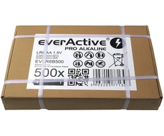 Baterija - everActive Pro Alkaline LR6 500-taca 1.5V AA 10 metų galiojimo laikotarpis didmeninė pakuotė