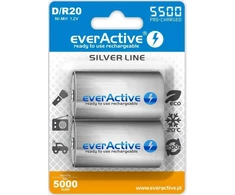 Baterija - everActive R20/D Ni-MH 5500 mAh Įkraunama 2 vnt.