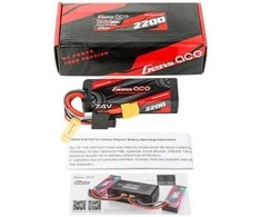 Lipo Gens ace G-Tech 2200 mAh 7,4 V 2S1P 60C GRP-76 kietojo korpuso baterija su XT60 kištuku