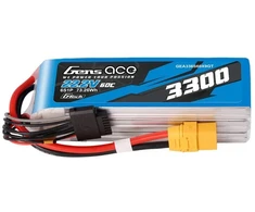 Baterija - Gens Ace G-Tech 3300mAh 22.2V 60C 6S1P XT90 Lipo Juoda