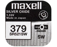 Baterija - Maxell 379 SR521SW Sidabro Oksido Laikrodžio Baterija, 1 Vnt.