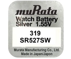 Baterija - Murata 319 SR527SW Sidabro Oksidas 1.55V 2.7mm x 5.8mm 10 vnt.