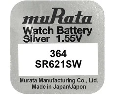 NULL Baterija - Murata 364 (SR621SW) Sidabro Oksidas 1.55V 10 Vnt.