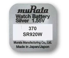 Baterija - Murata 370 Sidabro Oksidas 1.55V 9.5mm x 2.1mm 10 vnt.